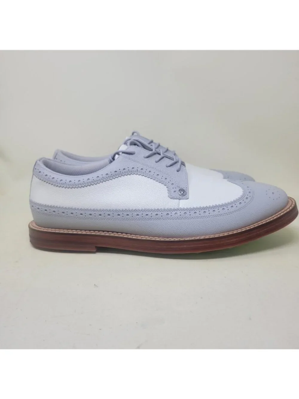 Men's 14 G/Fore Gallivanter White Grey Luxe Sole Longwing Golf Shoes GMF000011